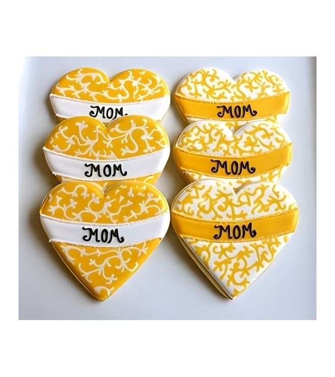 Lace Hearts Mother's Day Cookies