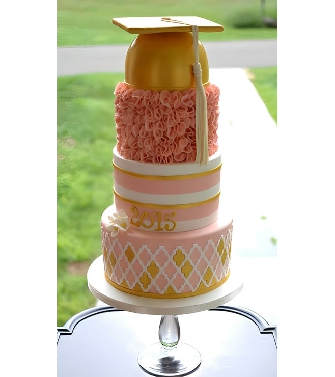 Glamorous Graduation Cake