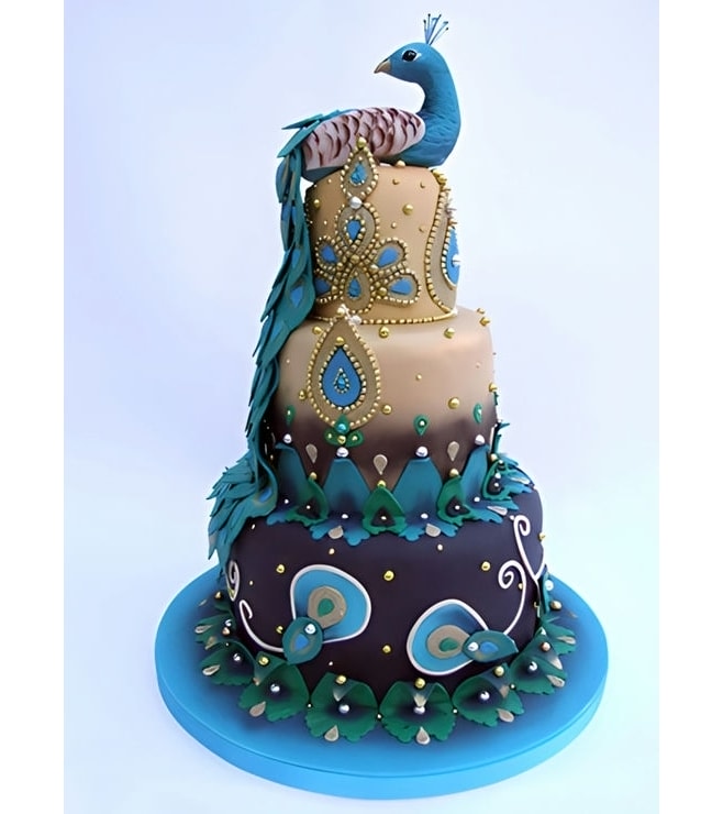 Majestic Peacock Ramadan Cake