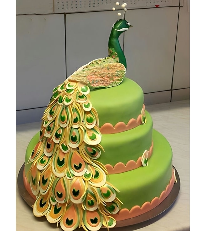 Perched Peacock Ramadan Cake