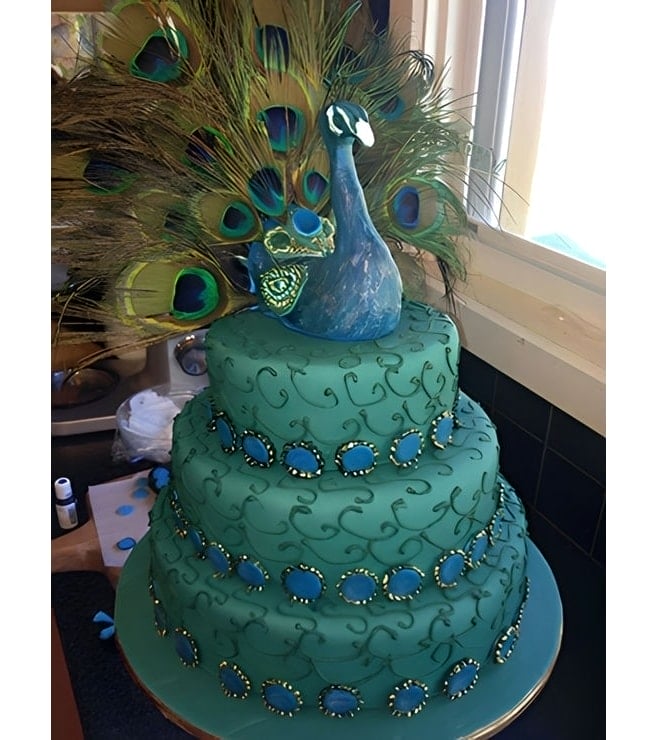 Majestic Peacock Ramadan Cake