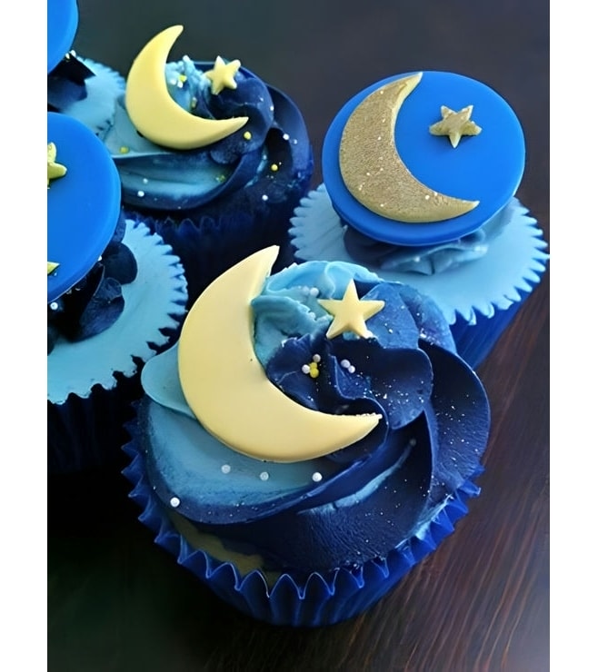 Deep Blue Eid Dozen Cupcakes