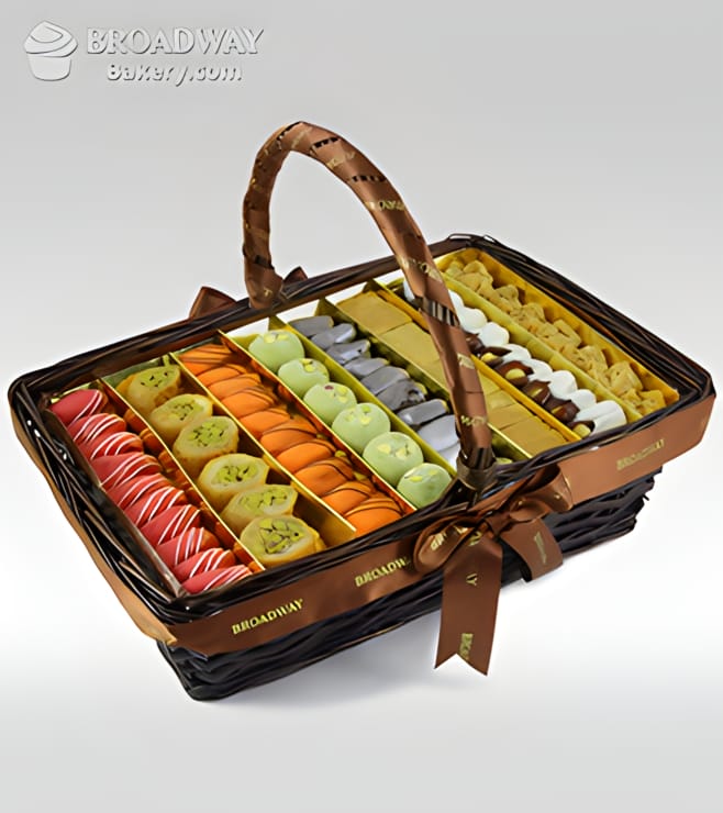 Sweet Celebrations Basket, Gourmet Nuts & Snacks