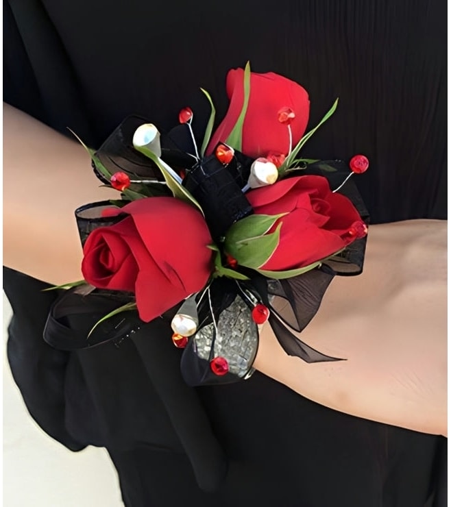 Red Rose Gala Corsage, Proms and Weddings Gifts