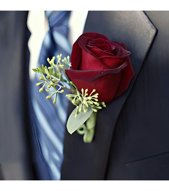 Debonair Rose Boutonniere, Boutonnieres