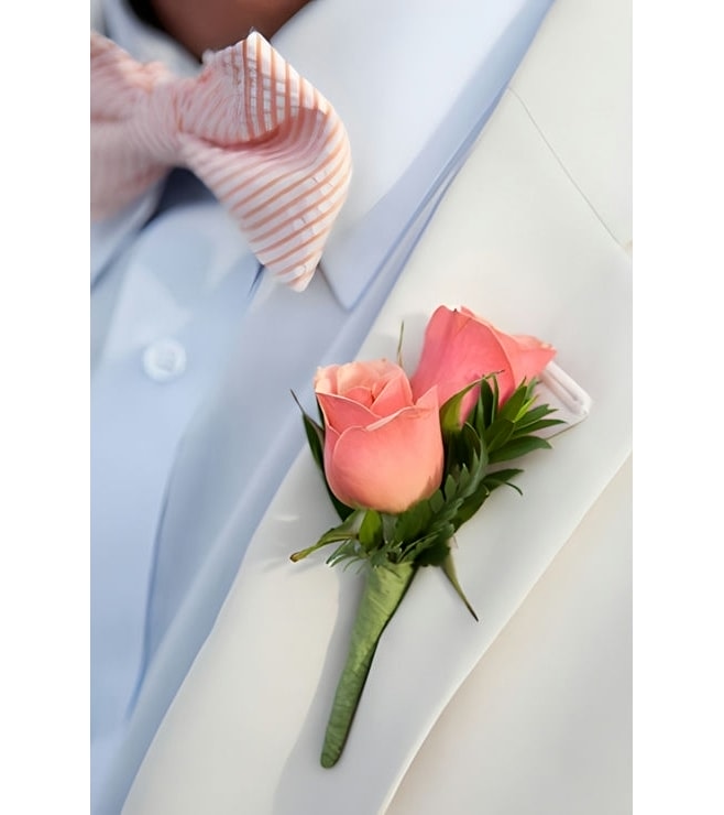 Dapper Rose Boutonniere, Proms and Weddings Gifts