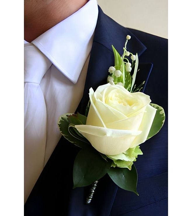 Navy Tux Boutonniere, Boutonnieres