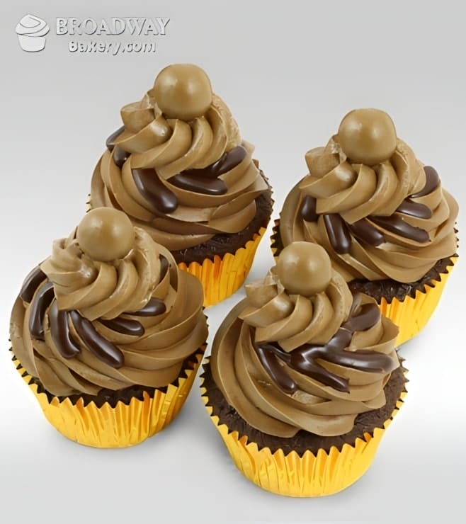 Four Mocha Cupcakes