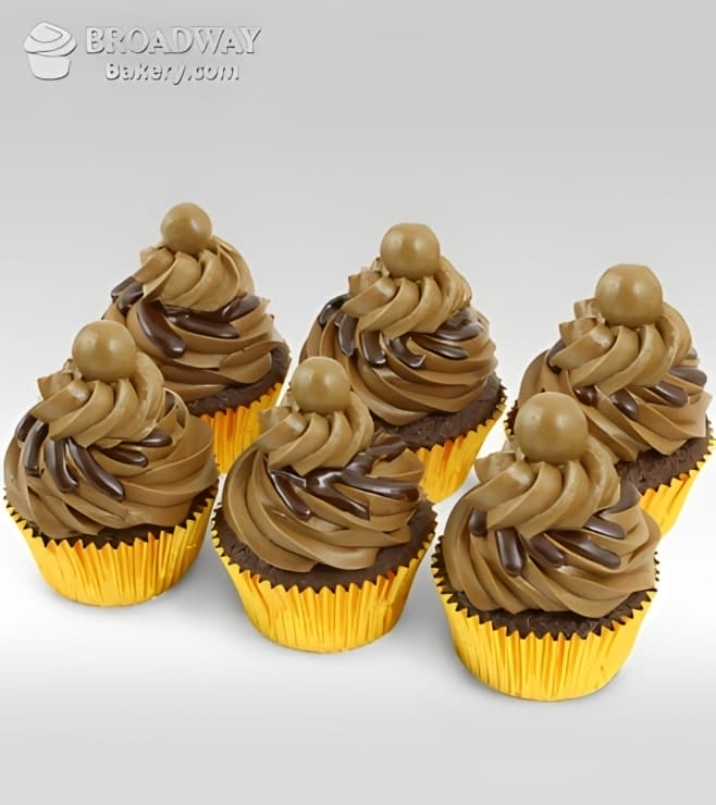 Four Mocha Cupcakes