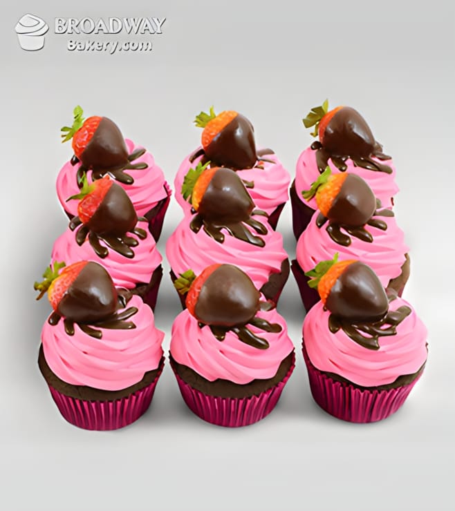 Strawberry Burst - 12 Cupcakes