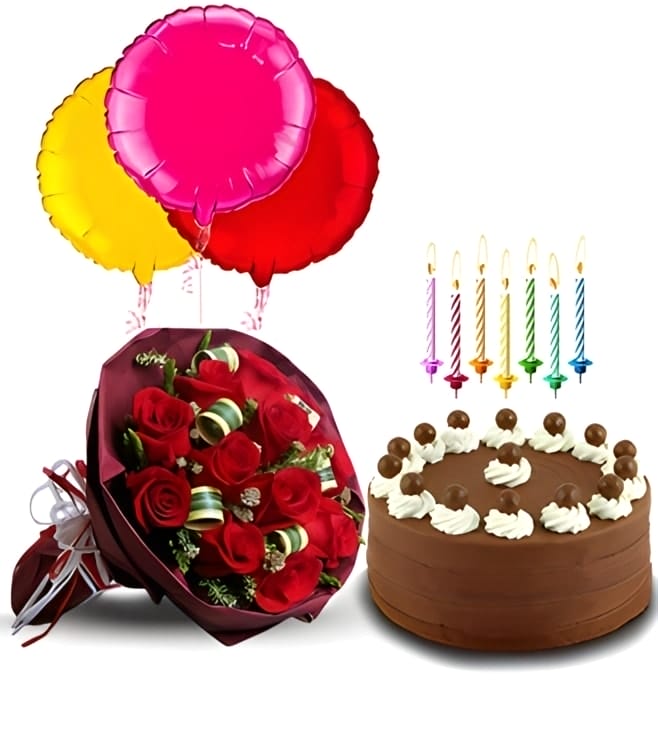 Birthday Surprise Collection : Signature Chocolate Cake, Enchanting Roses