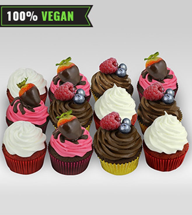Triple Vegan Delight - Dozen, Eggless - Dairy-Free | Cakes