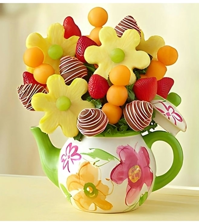 Lucky Teapot Fruit Bouquet, Fruit Baskets