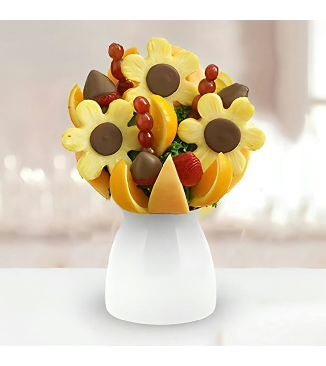 Sunflower Design Fruit Bouquet, Thank You