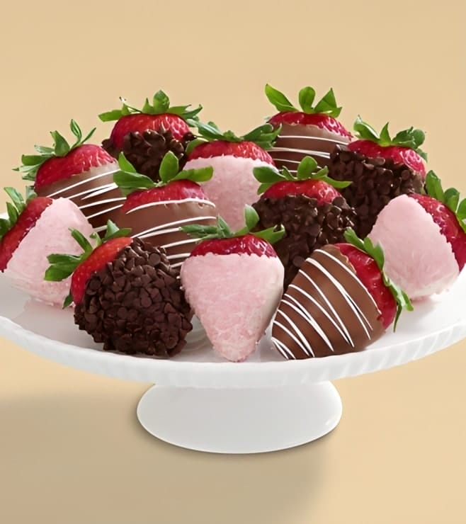 'Berry' Happy Anniversary - Dozen Dipped Strawberries
