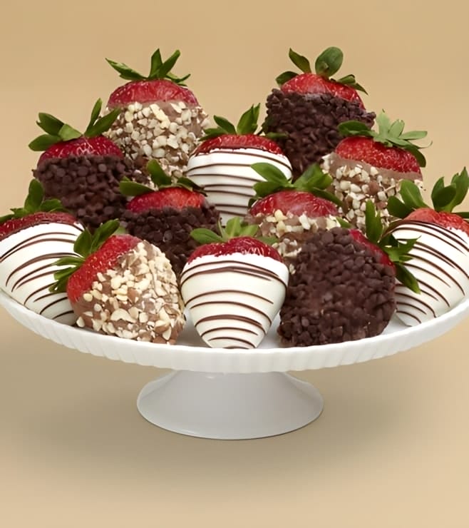 Nuts About Chocolate Covered Strawberries - Two Dozen