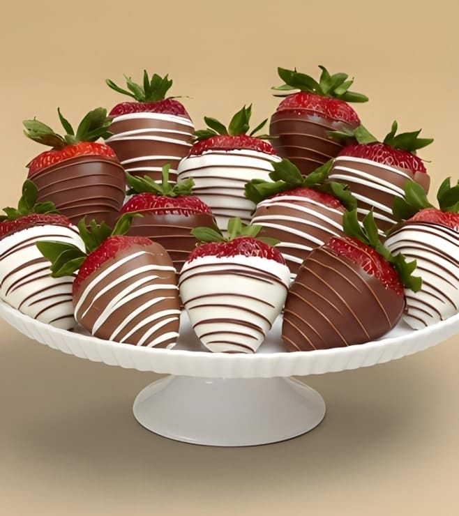 Swizzled Berries - Dozen Dipped Strawberries