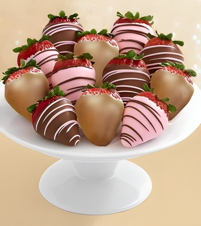 Gourmet Dipped Strawberry Medley - Dozen