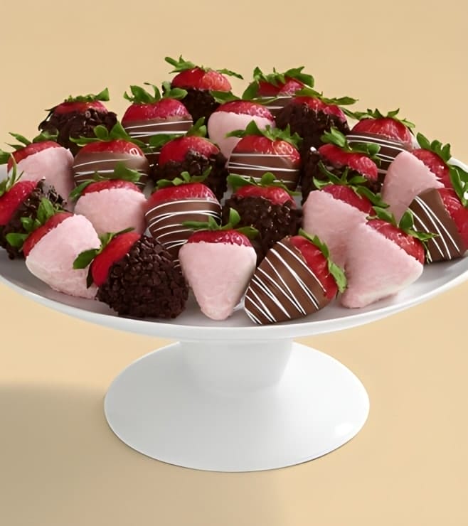 'Berry' Happy Anniversary - Dozen Dipped Strawberries