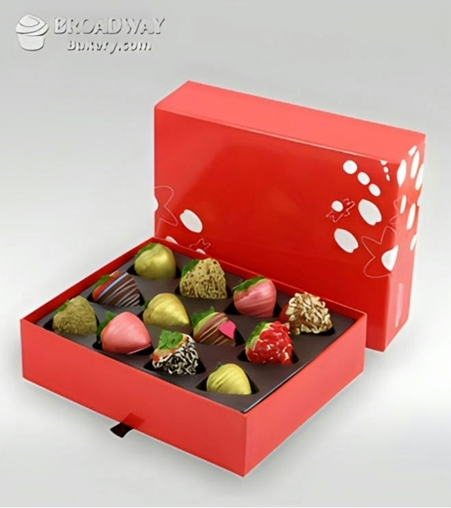 Hearts Gone Nuts - Dozen Dipped Strawberries, Chocolate Covered Strawberries