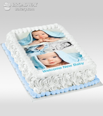 New Baby Photo Cake