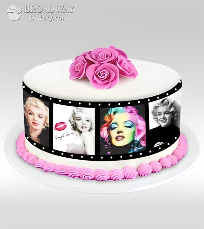 Red Velvet Photo Reel Cake