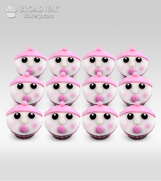 It's A Girl! Celebration Cupcakes - Half Dozen