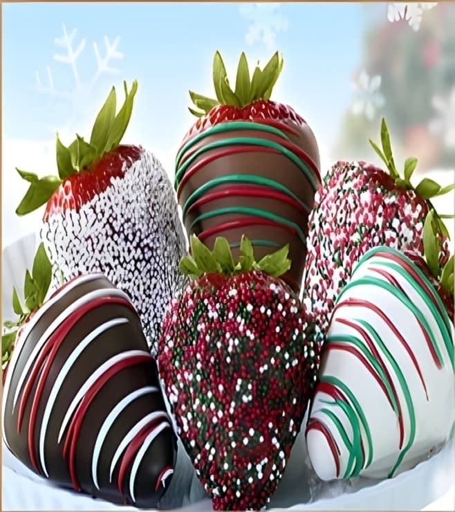 Christmas Dinner Party Dipped Strawberries