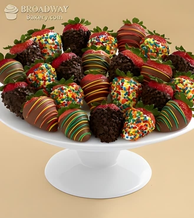 'Berry' Happy Birthday - Hand Dipped Dozen Strawberries