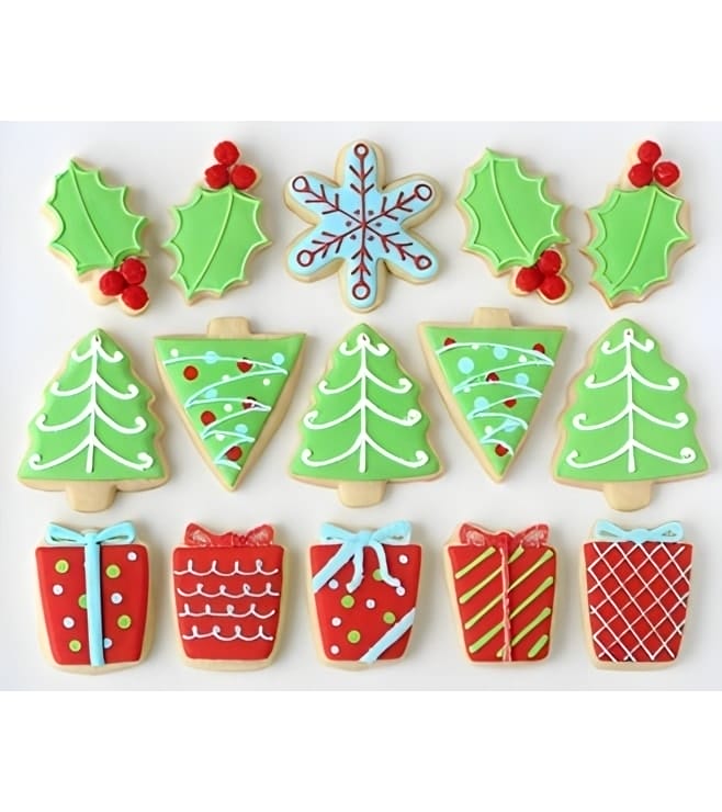 Christmas Tree and Gifts Cookies