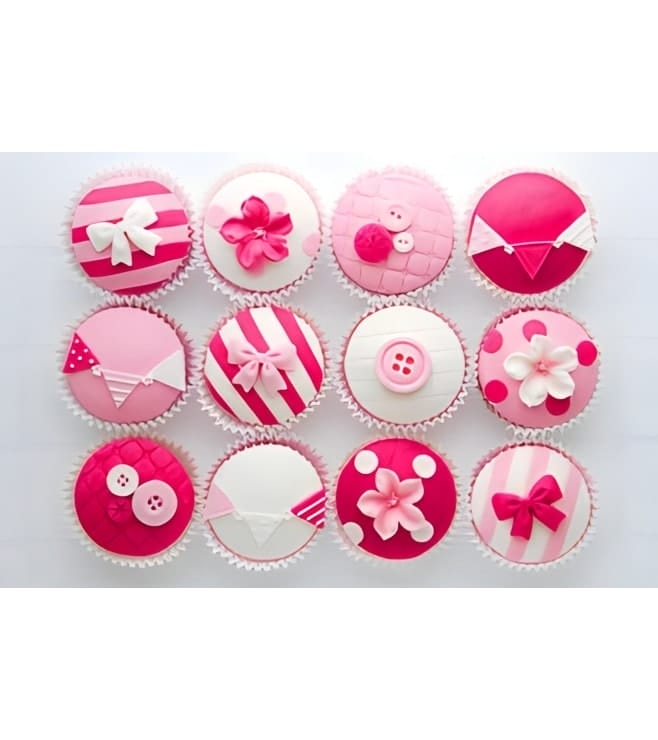 Shades of Pink Cupcakes - Dozen