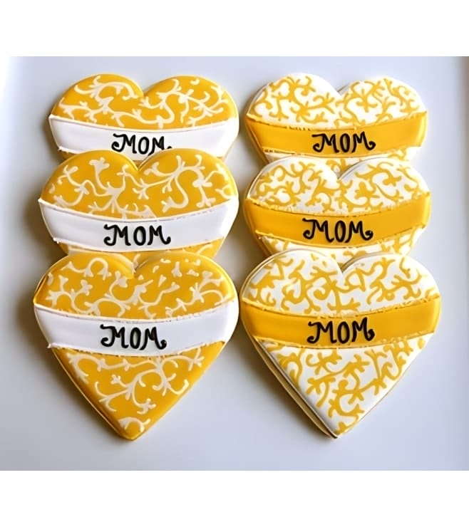 Lace Hearts Mother's Day Cookies