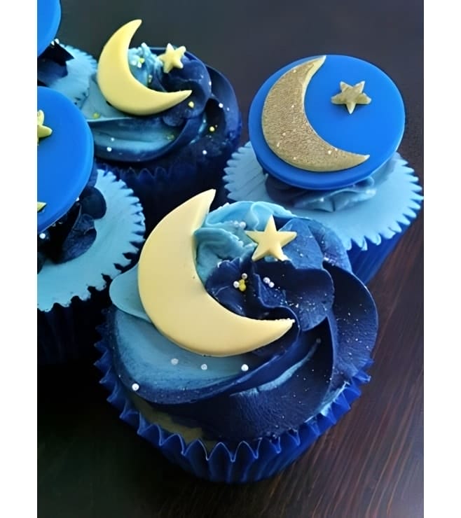 Deep Blue Eid Dozen Cupcakes