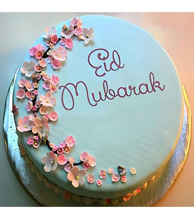 Floral Eid Blessings Cake