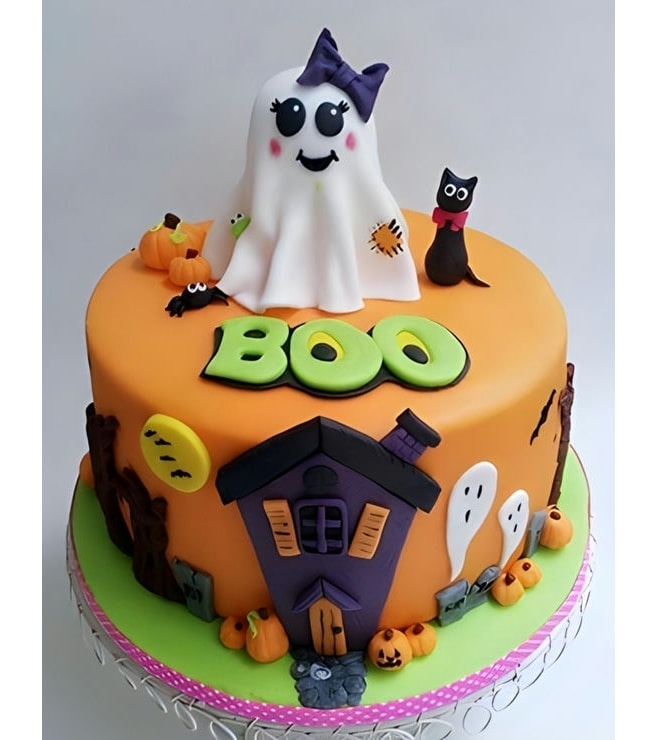 Adorable Ghosts Halloween Cake