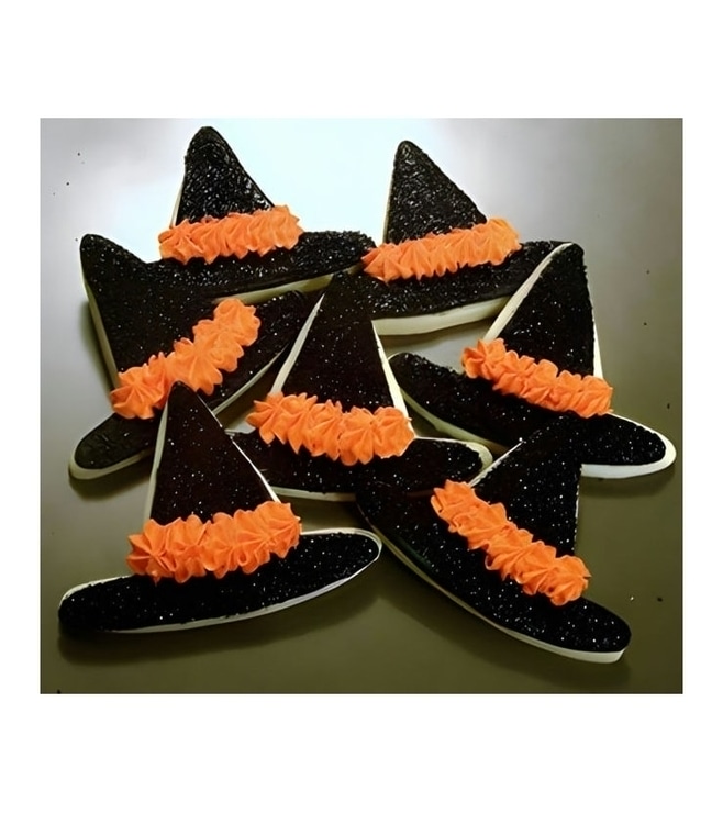 Frosted Witch Hat Cookies