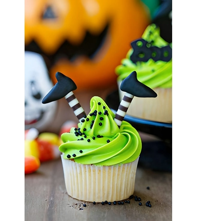 Topsy Turvy Halloween Cupcakes