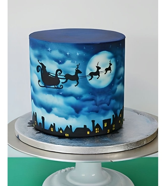 Midnight Blue Christmas Cake