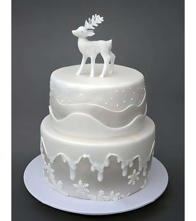 Pristine Silver Christmas Cake