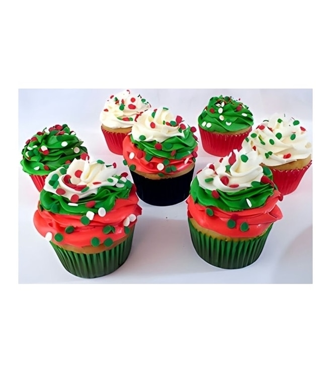 Christmas Confetti - Half Dozen Cupcakes