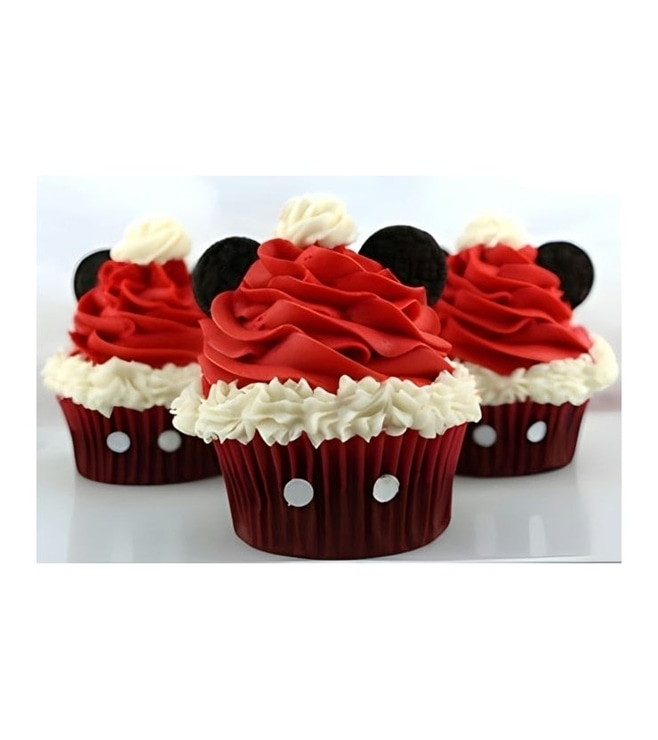 Mickey Mouse Christmas Hats - Half Dozen Cupcakes