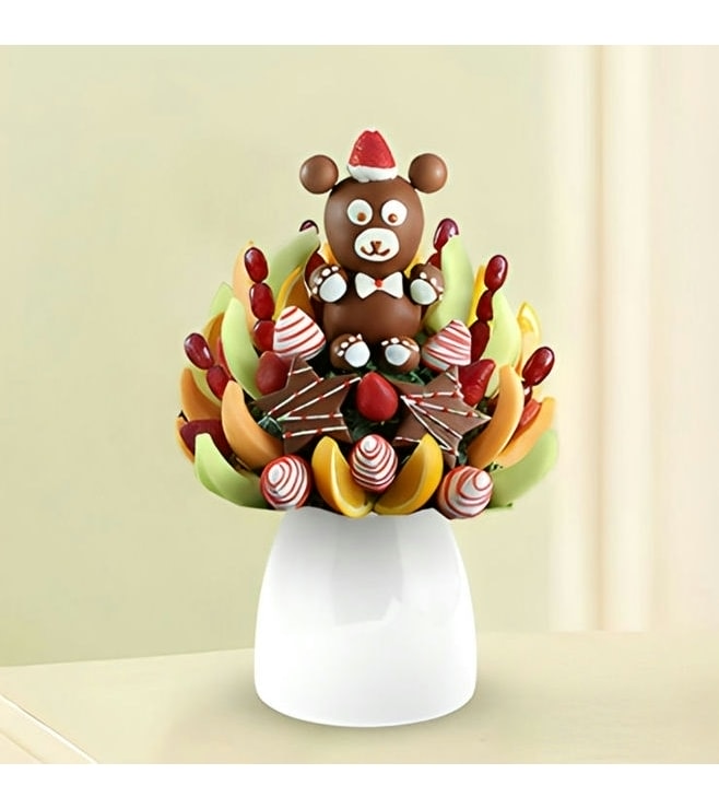 Christmas Teddy Fruit Bouquet, Christmas Gifts