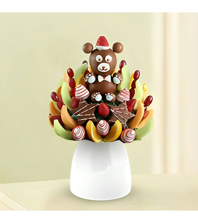 Christmas Teddy Fruit Bouquet