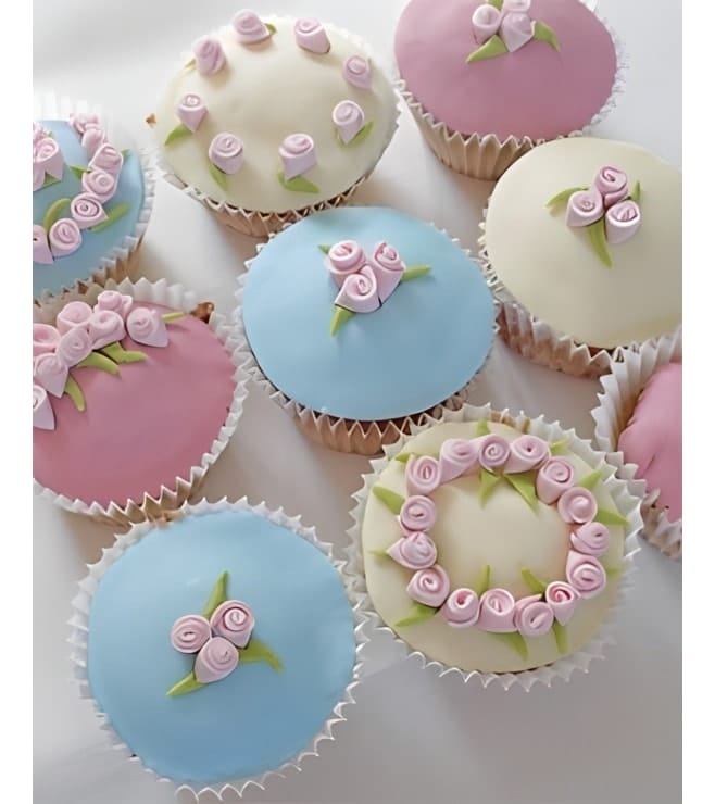 Pastel Birthday Party Dozen Cupcakes