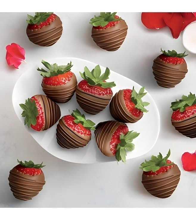 Swizzled Dipped Strawberries