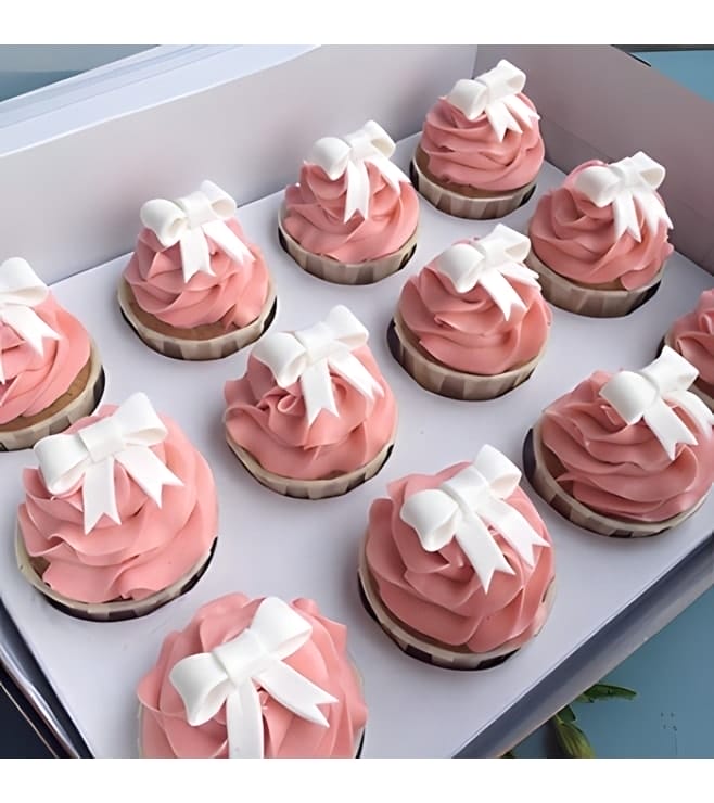 Beautiful Bows Dozen Cupcakes