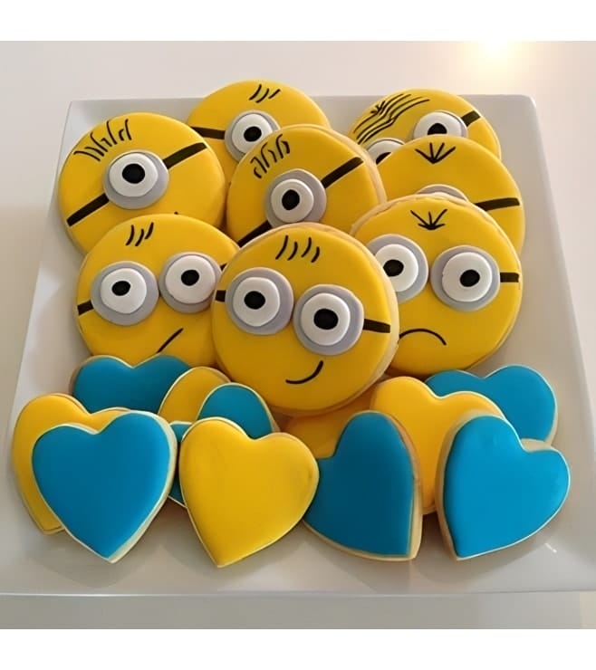 Minion Hearts Cookies