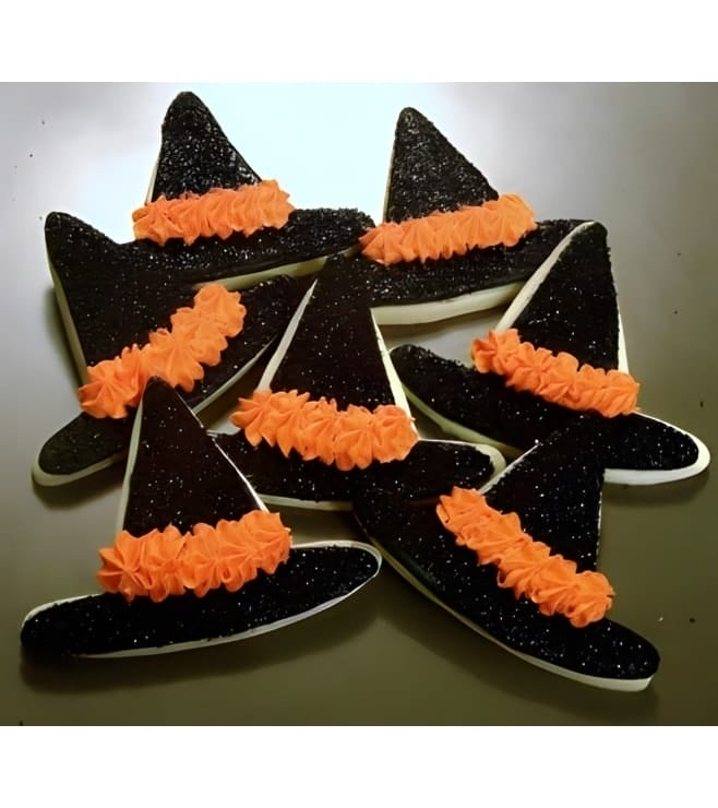 Frosted Witch Hat Cookies