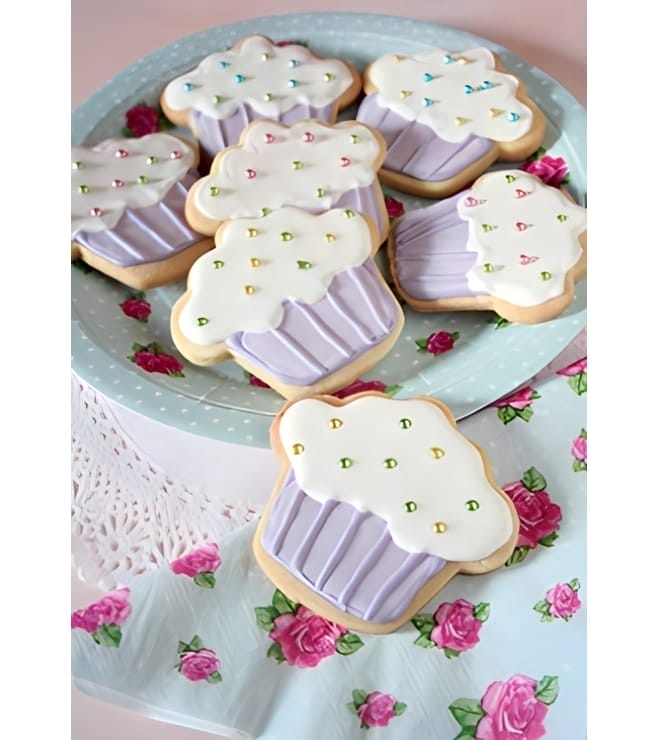 Sparkly Cupcake Cookies