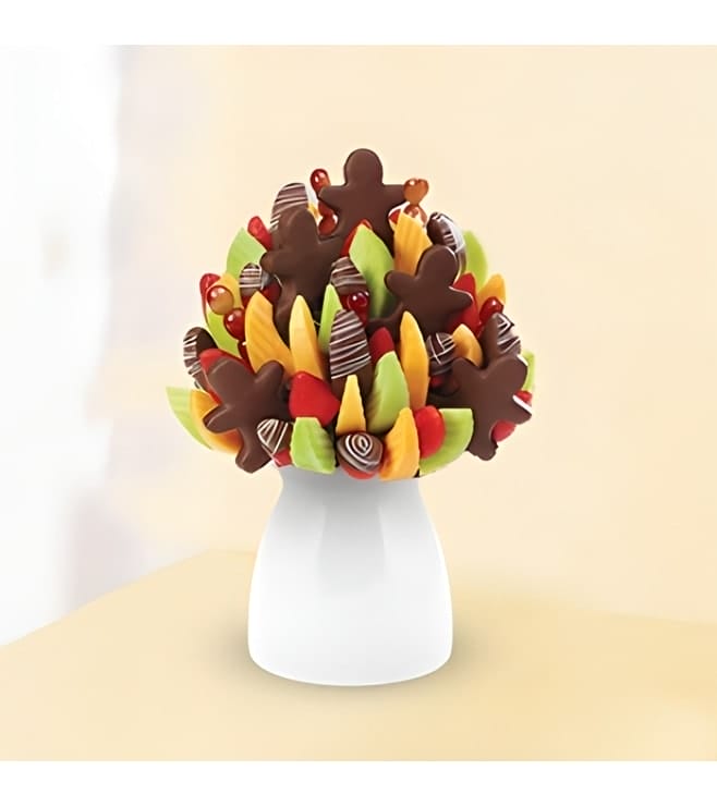 Chocolate Snowmen Fruit Bouquet